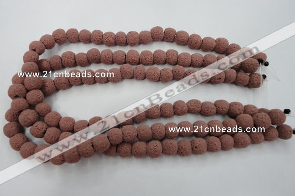 CLV361 15.5 inches 11mm ball dyed lava beads wholesale