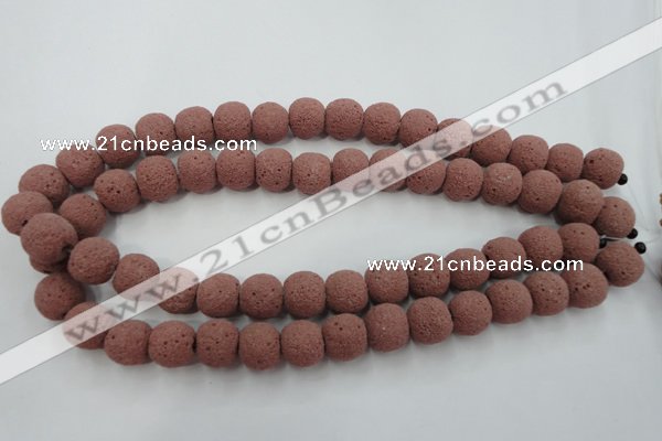 CLV362 15.5 inches 13mm ball dyed lava beads wholesale