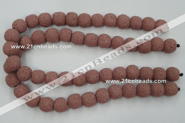 CLV363 15.5 inches 16mm ball dyed lava beads wholesale