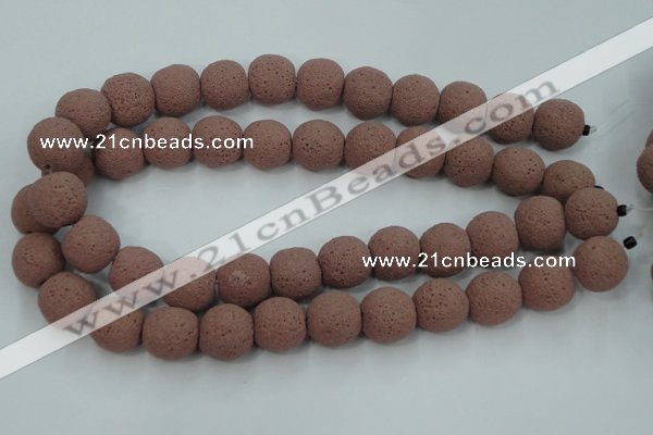 CLV364 15.5 inches 18mm ball dyed lava beads wholesale