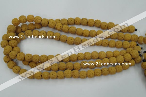 CLV368 15.5 inches 11mm ball dyed lava beads wholesale