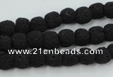 CLV378 15.5 inches 8mm ball dyed lava beads wholesale