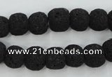 CLV380 15.5 inches 12mm ball dyed lava beads wholesale