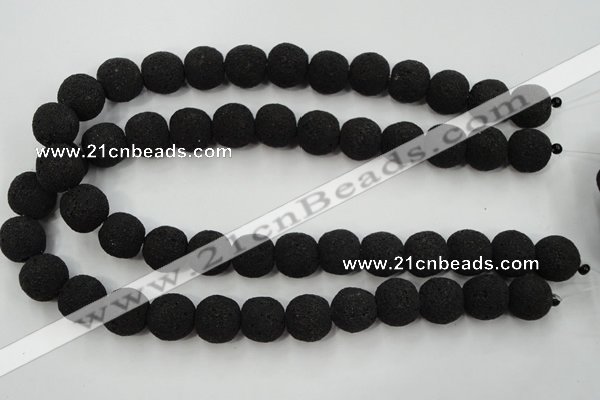 CLV382 15.5 inches 16mm ball dyed lava beads wholesale