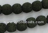 CLV385 15.5 inches 12mm ball dyed lava beads wholesale