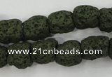 CLV395 15.5 inches 13*13mm nuggets dyed lava beads wholesale