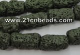 CLV396 15.5 inches 10*20mm nuggets dyed lava beads wholesale