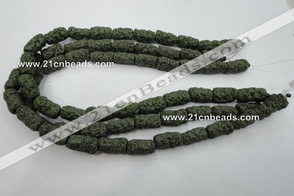 CLV396 15.5 inches 10*20mm nuggets dyed lava beads wholesale