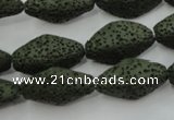 CLV397 15.5 inches 14*22mm diamond dyed lava beads wholesale