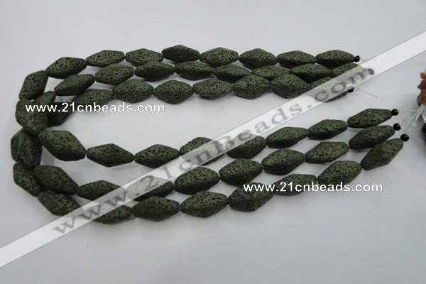 CLV397 15.5 inches 14*22mm diamond dyed lava beads wholesale