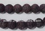 CLV477 15.5 inches 10mm round dyed purple lava beads wholesale