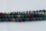 CLV523 15.5 inches 10mm round mixed lava beads wholesale