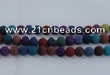 CLV524 15.5 inches 12mm round mixed lava beads wholesale