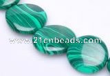 CMA07 15.5 inches 16mm coin imitate malachite beads Wholesale