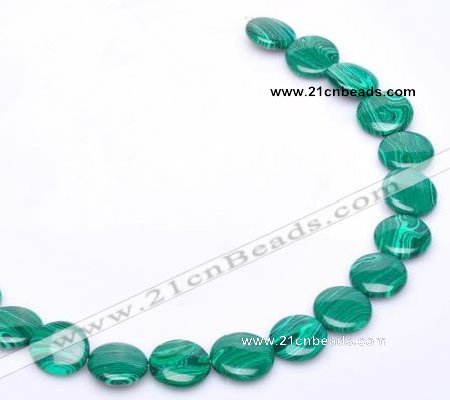 CMA07 15.5 inches 16mm coin imitate malachite beads Wholesale