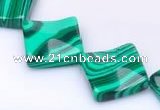 CMA09 15.5 inches 22mm rhombus imitate malachite beads Wholesale