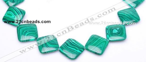 CMA10 15.5 inches 31mm rhombus imitate malachite beads wholesale