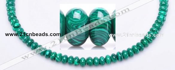 CMA16 5*8mm roundel imitate malachite gemstone beads Wholesale