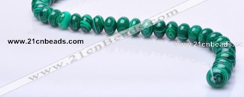 CMA17 7*10mm roundel imitate malachite gemstone beads wholesale