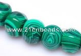 CMA18 10*12mm roundel imitate malachite gemstone beads Wholesale