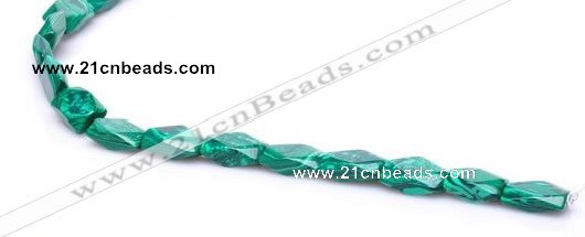 CMA23 8*14mm faceted oval imitate malachite beads Wholesale