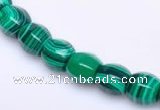 CMA24 8*10mm faceted drum imitate malachite beads Wholesale