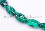 CMA25 8*14mm faceted drum imitate malachite beads Wholesale