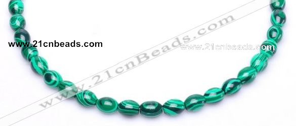 CMA27 15.5 inches 8*10mm rice imitate malachite beads Wholesale