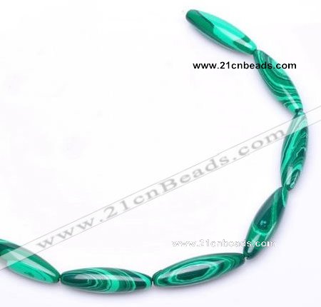 CMA29 15.5 inches 10*34mm rice imitate malachite beads Wholesale