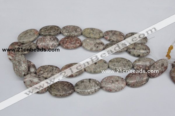 CMB17 15.5 inches 20*30mm oval natural medical stone beads