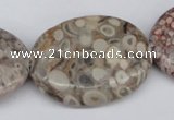 CMB18 15.5 inches 30*40mm oval natural medical stone beads