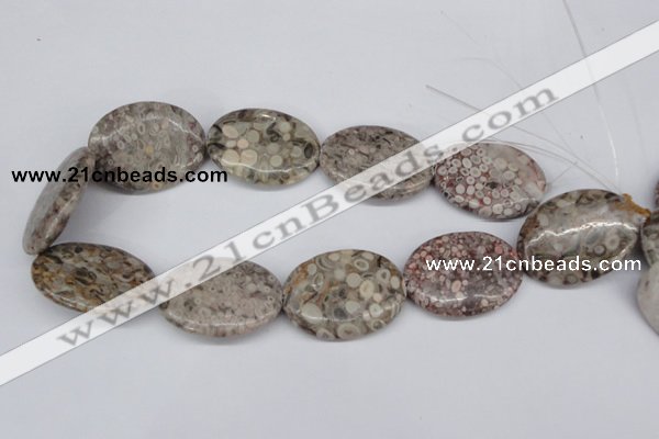 CMB18 15.5 inches 30*40mm oval natural medical stone beads