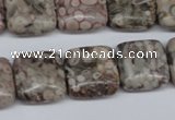 CMB20 15.5 inches 16*16mm square natural medical stone beads