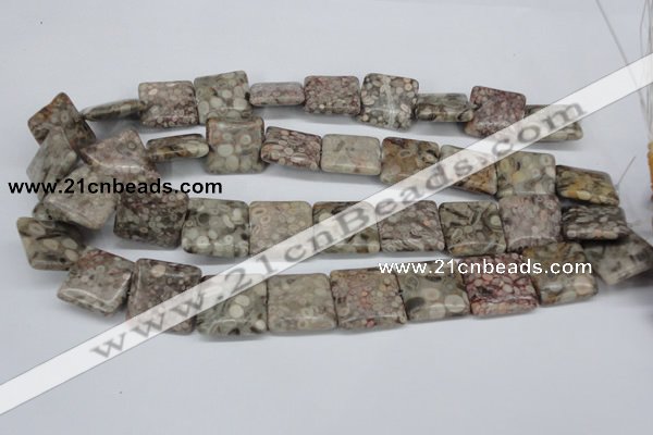 CMB22 15.5 inches 20*20mm square natural medical stone beads