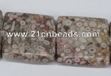 CMB24 15.5 inches 30*30mm square natural medical stone beads