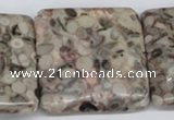 CMB25 15.5 inches 40*40mm square natural medical stone beads