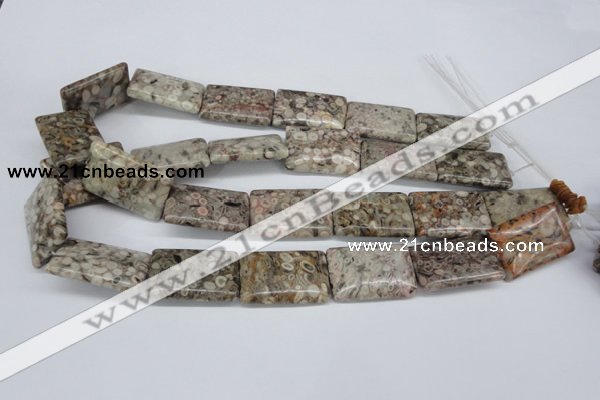 CMB28 15.5 inches 20*30mm rectangle natural medical stone beads