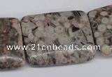 CMB29 15.5 inches 30*40mm rectangle natural medical stone beads