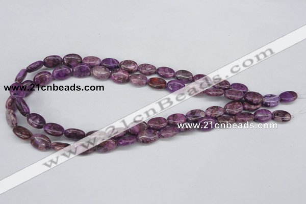 CMB35 15.5 inches 10*14mm oval dyed natural medical stone beads