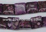 CMB37 15.5 inches 14*14mm square dyed natural medical stone beads