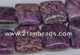 CMB39 15.5 inches 18*18mm square dyed natural medical stone beads