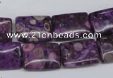 CMB40 15.5 inches 13*18mm rectangle dyed natural medical stone beads