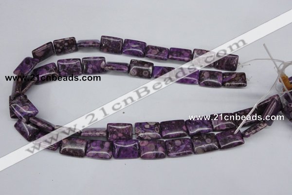 CMB40 15.5 inches 13*18mm rectangle dyed natural medical stone beads