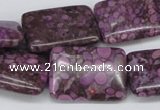 CMB41 15.5 inches 18*25mm rectangle dyed natural medical stone beads