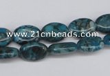 CMB46 15.5 inches 10*14mm oval dyed natural medical stone beads