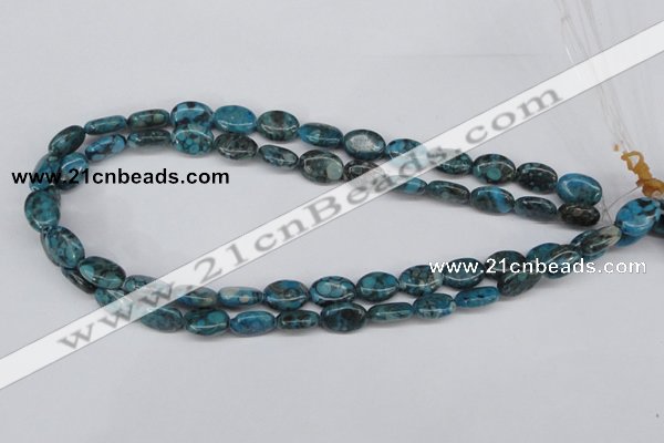 CMB46 15.5 inches 10*14mm oval dyed natural medical stone beads