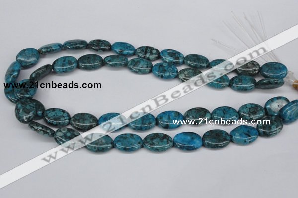 CMB48 15.5 inches 13*18mm oval dyed natural medical stone beads