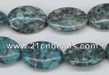 CMB49 15.5 inches 15*20mm oval dyed natural medical stone beads