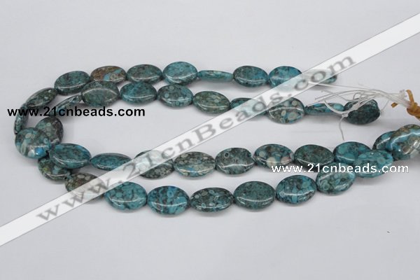 CMB49 15.5 inches 15*20mm oval dyed natural medical stone beads