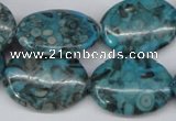 CMB50 15.5 inches 18*25mm oval dyed natural medical stone beads